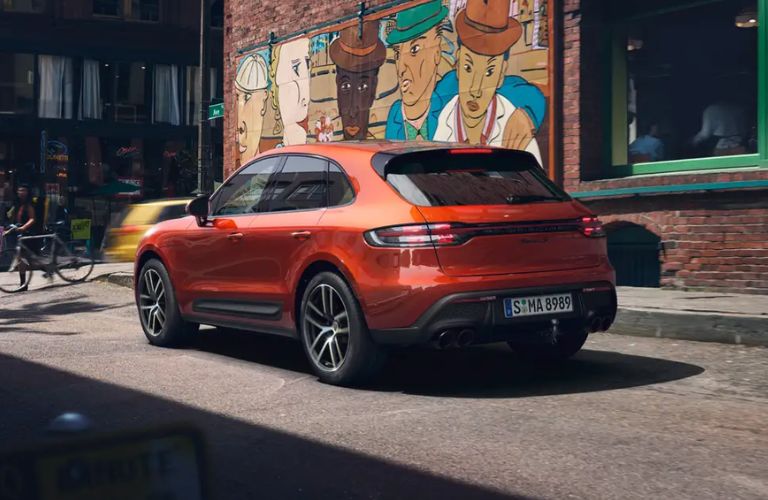 Rear three-quarter view of the 2024 Porsche Macan