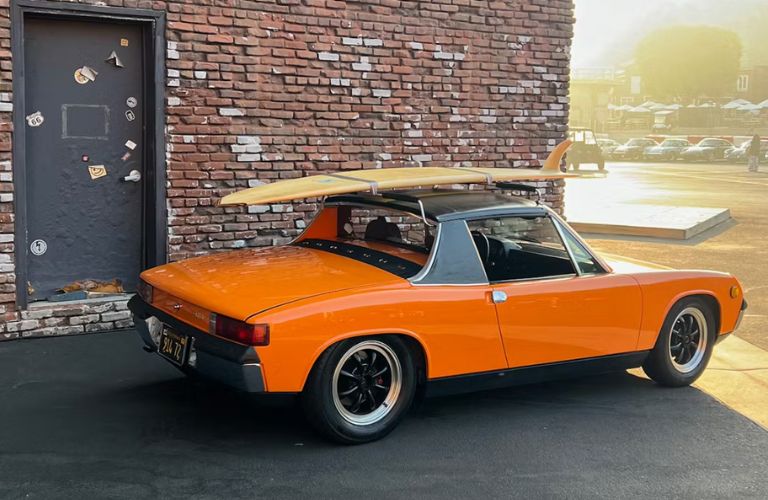 rear quarter and side view of the Porsche 914